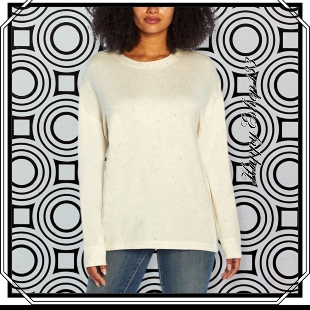Three dots cream speckled crew neck Sz XL beautiful feel to material